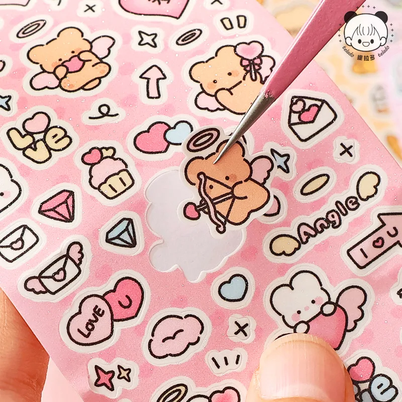 IFFVGX New Kawaii Graffiti Sticker 2024  Hand Tape Cute Cartoon Ins DIY Album Decoration Laptop Phone Cup Notebook Stickers Gift