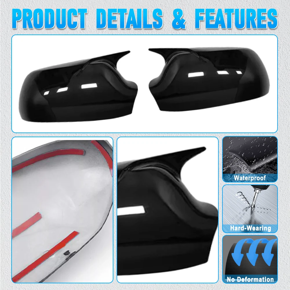 2 uds cubierta de espejo lateral de coche tapas de visión trasera pegatina embellecedora para Mazda 3 Mazda 6 2003 2004 2005 2006 2007 2008 ABS fibra de carbono
