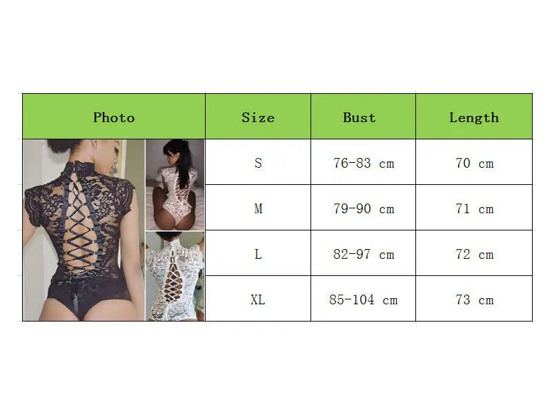 Women Erotic Bodysuits Sexy Full Lace See Through LingerieG-String Underwear Erotic Bodysuits Homewear Clothing Accesorries