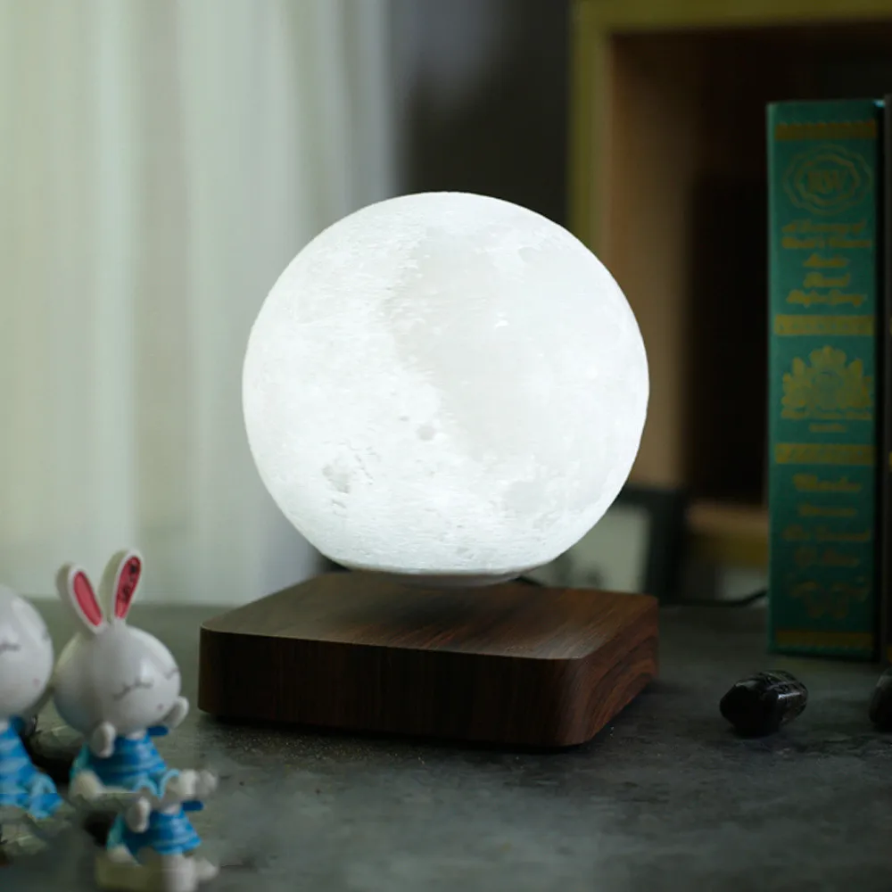 Levitação Magnética Lua Lâmpada Coleção, Impressão 3D Toque Suspensão, Quarto Atmosfera Lâmpada, Desktop Decor, Amigos Presente