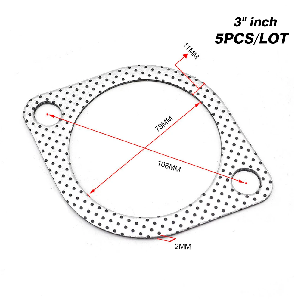 Joint de tuyau d\'accès en acier inoxydable, joint de silencieux, 3 po, 79mm, lot de 5 pièces