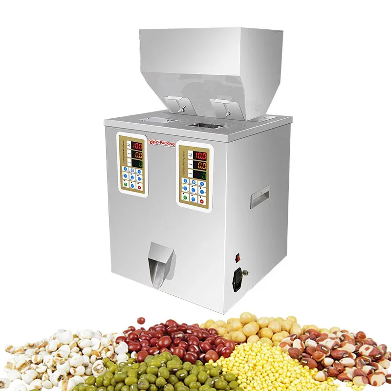 

Semi Automatic Double Heads Rice Sugar Corn Spice Salt Particle Small Weighing And Filling Machine