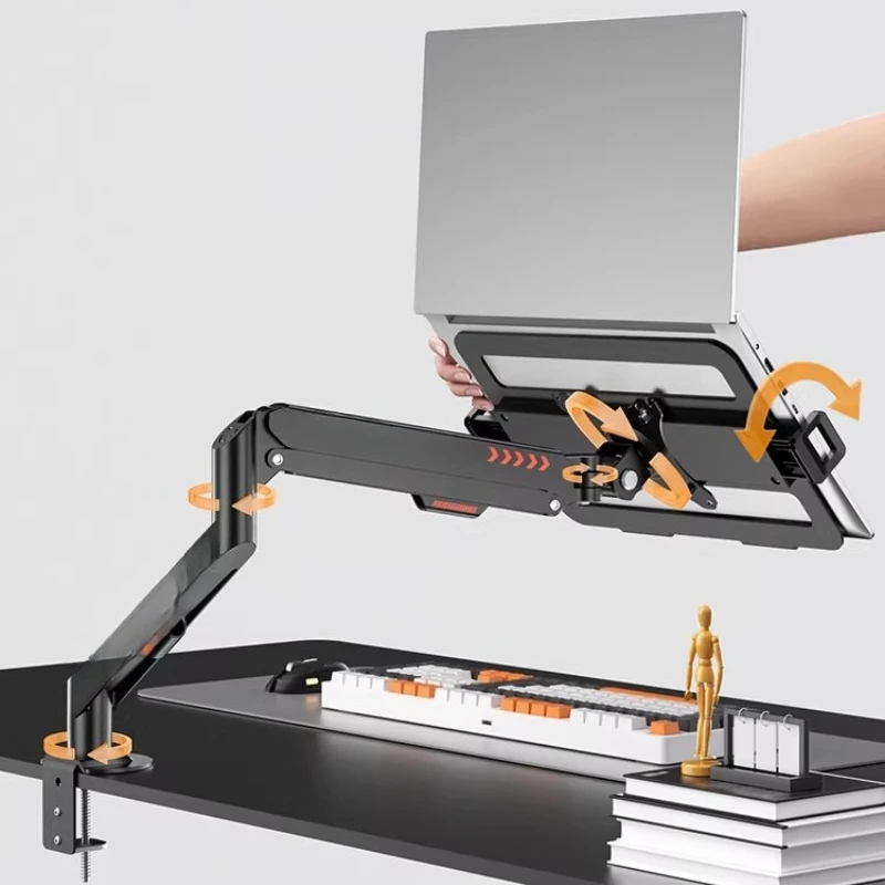 Laptop suspension lifting cantilever bracket, heat dissipation hovering desktop clip
