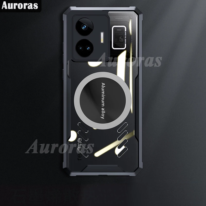 Auroras For Realme GT 3 Case Transparent Heat Dissipation Magnetic Attraction Shell For Realme GT Neo 5 C55 Back Cover