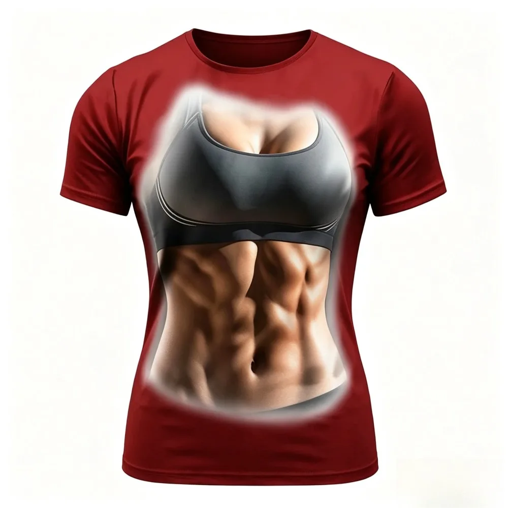 Funny Hairy Body Rooster 3D Print Men T Shirt Summer Casual Short Sleeve O-Neck Streetwear Party Graphic Tees view 2