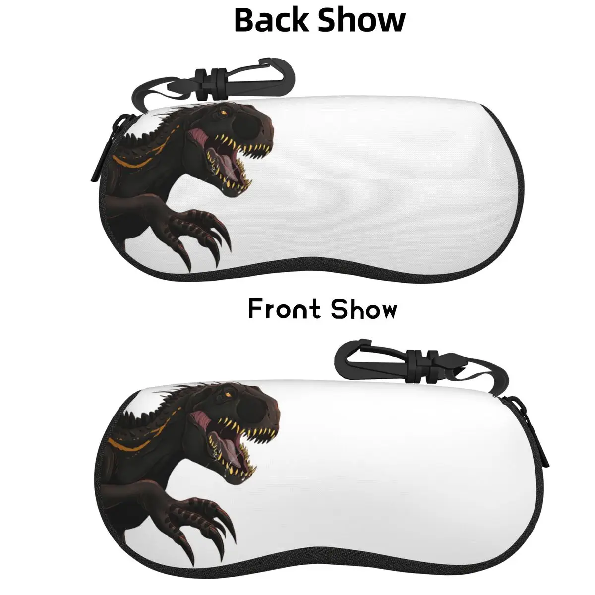 

Jurassic World Indoraptor Shell Glasses Case Protective Sunglasses Box Women Men Soft Eyeglasses Bag Pouch
