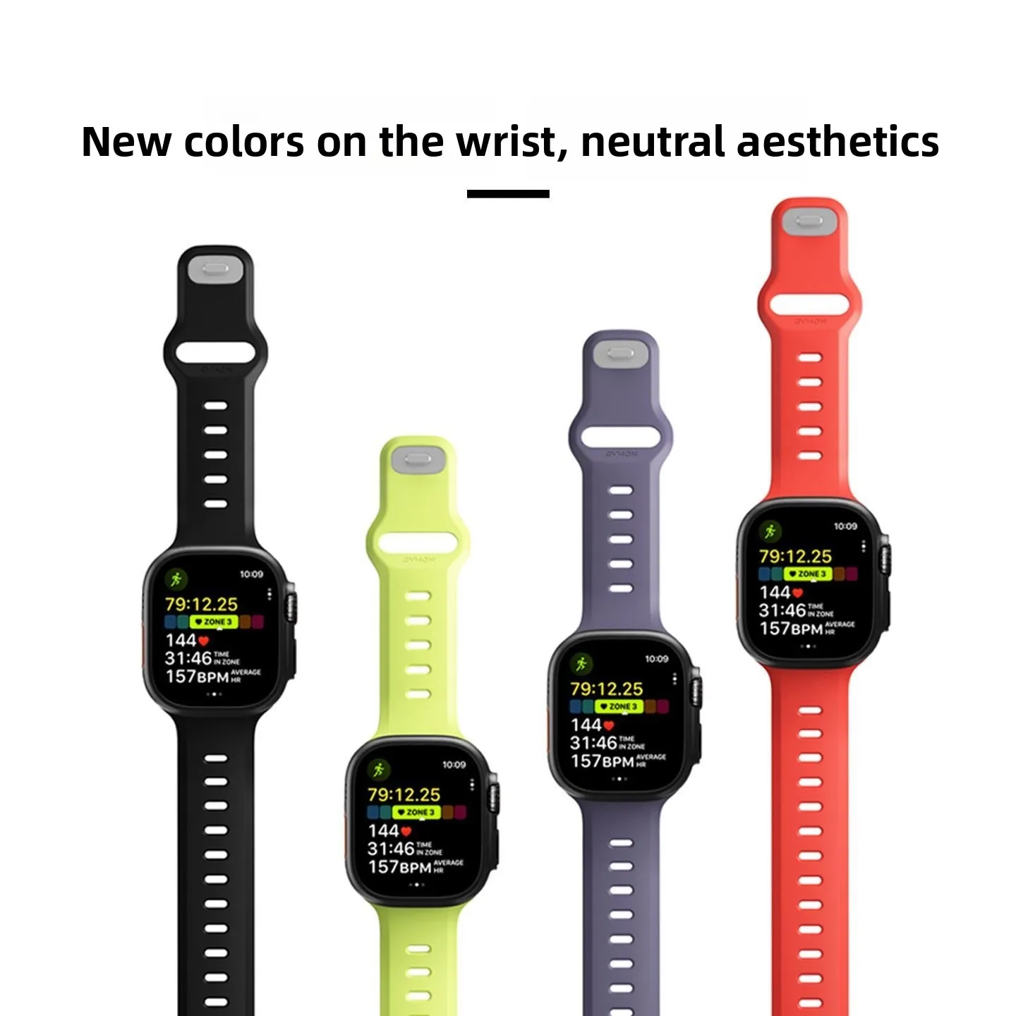 Applicable Apple Watch Strap Silicone s11 Watch Strap Ultra Silicone Sports Strap iWatch Strap ultra3/2/1 iWatch s11/10/9/8/7/6