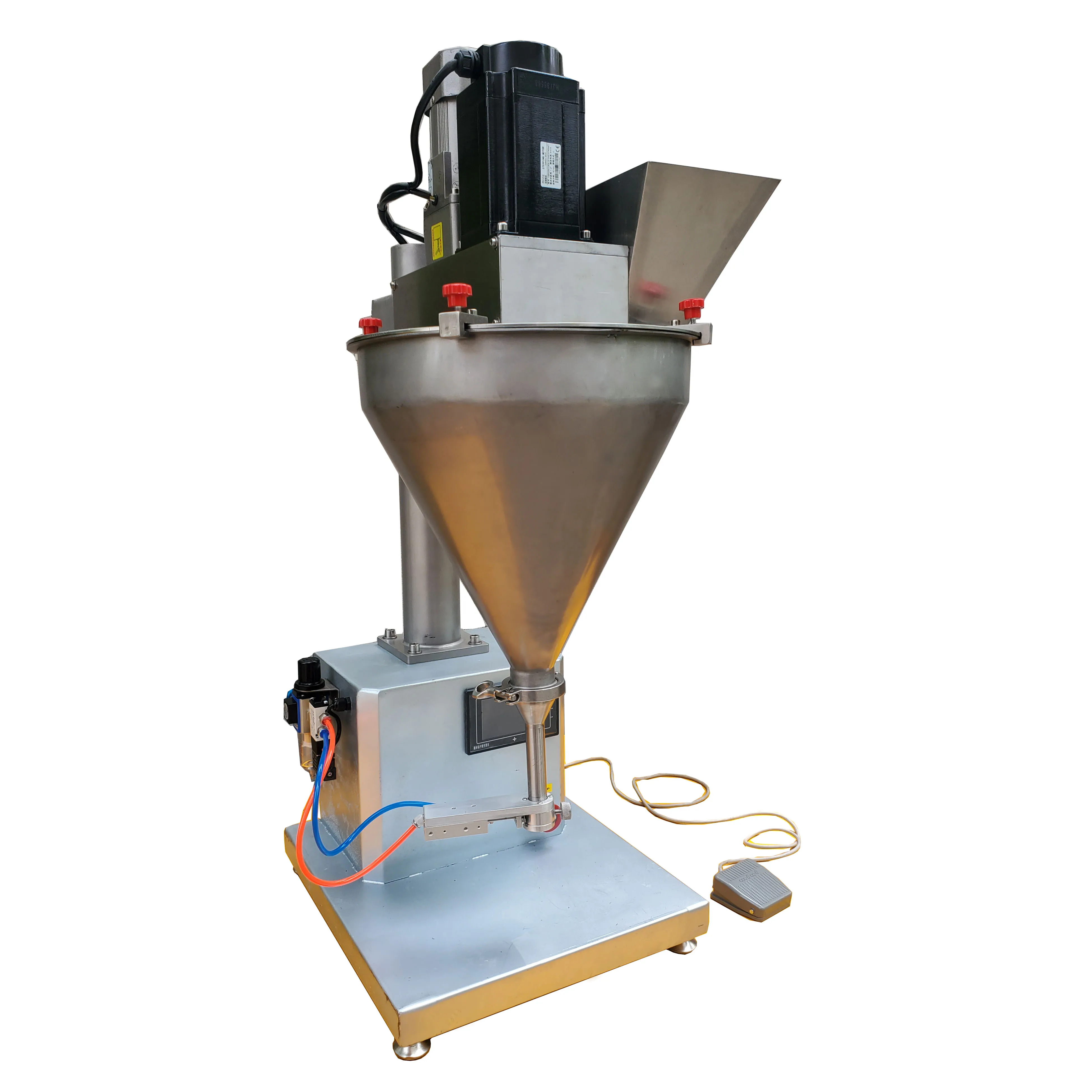 Semi-automatic Desktop Table-top Screw Filler Machine Powder Filling Machine For Jar Bottle Can And Tube