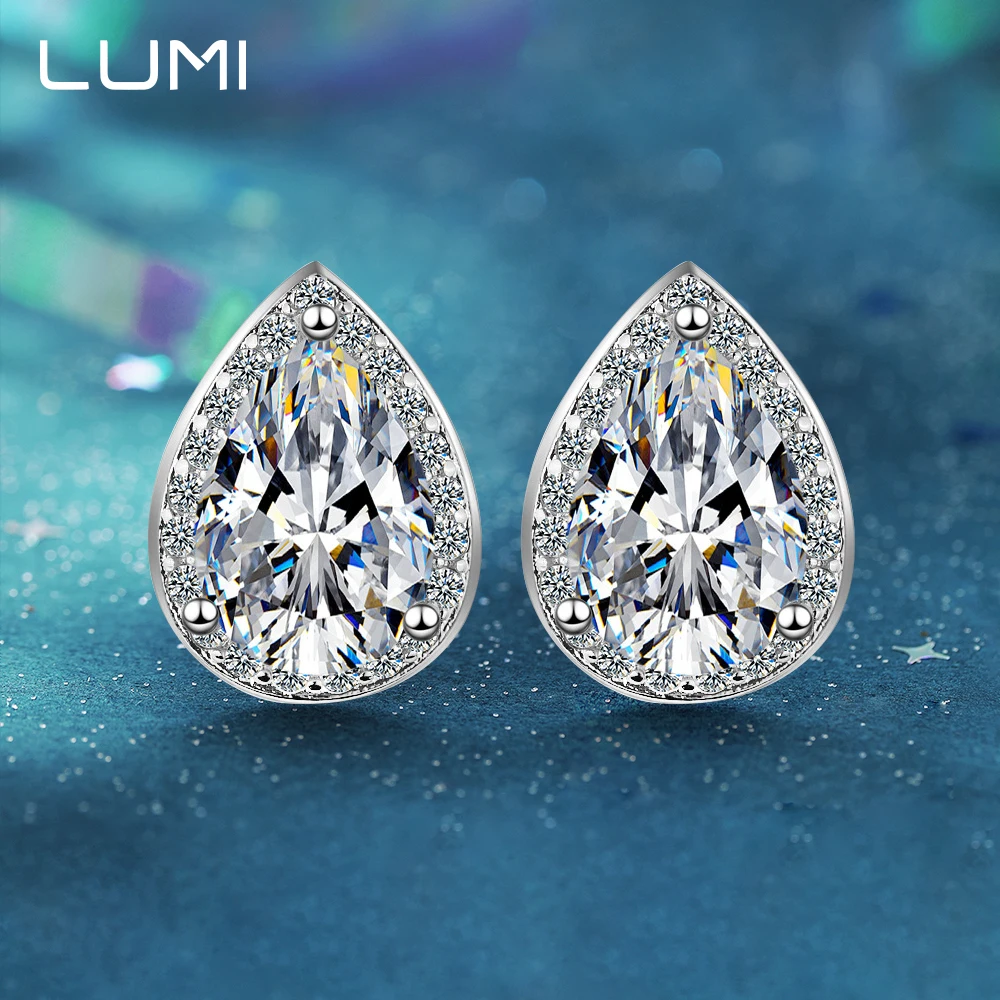 

Роскошные женские серьги-гвоздики с муассанитом 0,5-1 карата - стерлинговое серебро 925 пробы, ювелирные украшения с ореолом, подарок на годовщину свадьбы