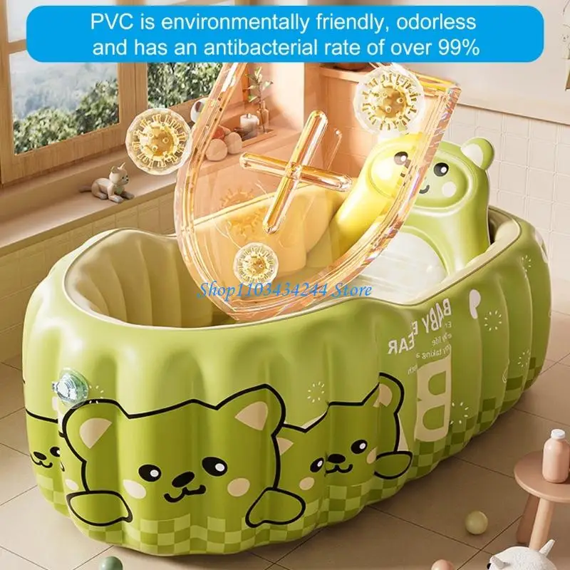 Upgrades PVC Baby Bathing Tub Not Slip Bottom Stable Structure for Newborns - Image 4