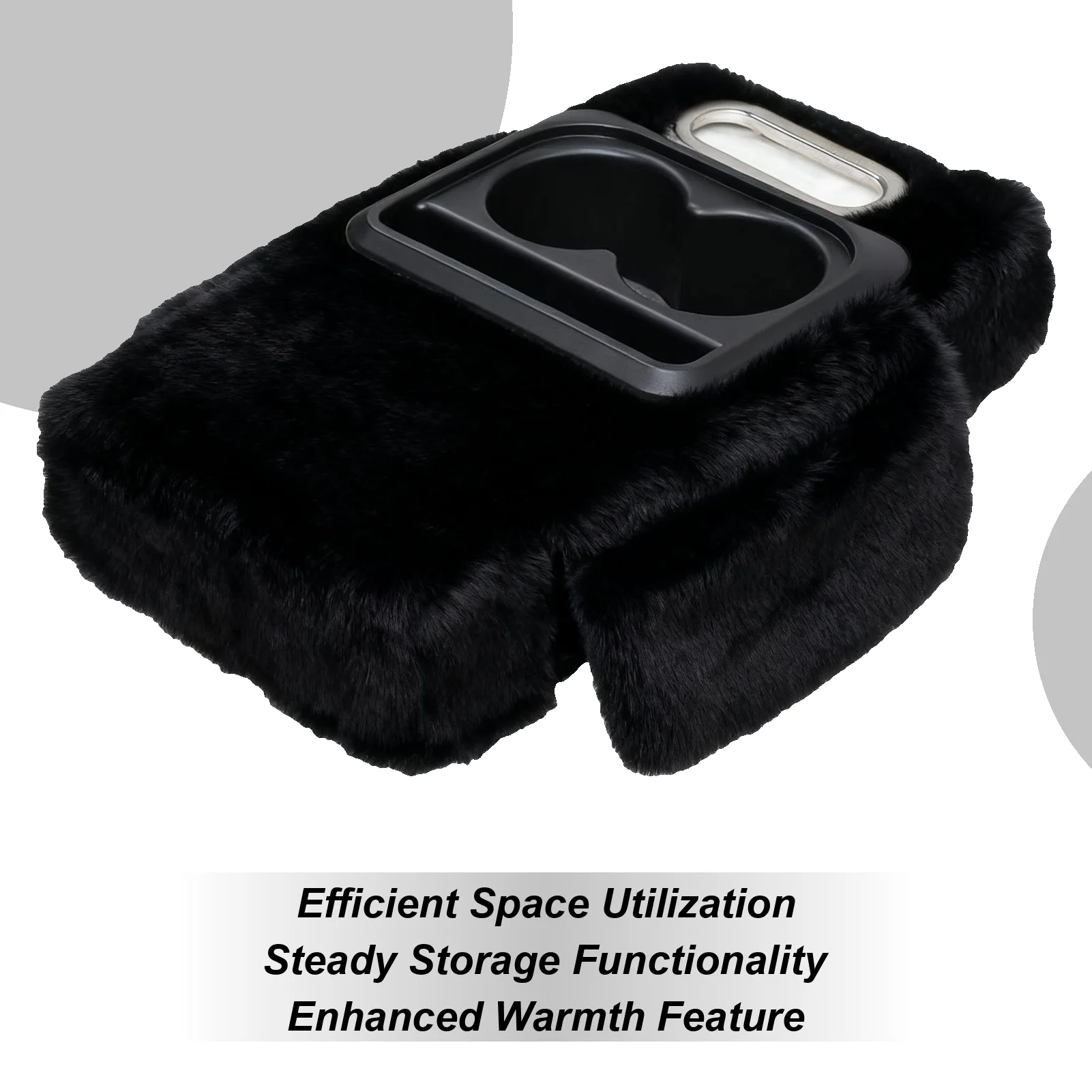 Arm Rest Cover For Car Plush Protector Cover Armrest Protector Pad For Car Interior Truck Automobile SUV Center Console Winter