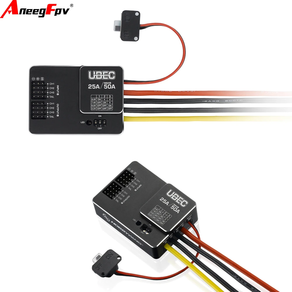 Hobbywing 25A HV UBEC 3-18S Module with External Switch for DIY FPV Mini Racing Quadcopter Drone
