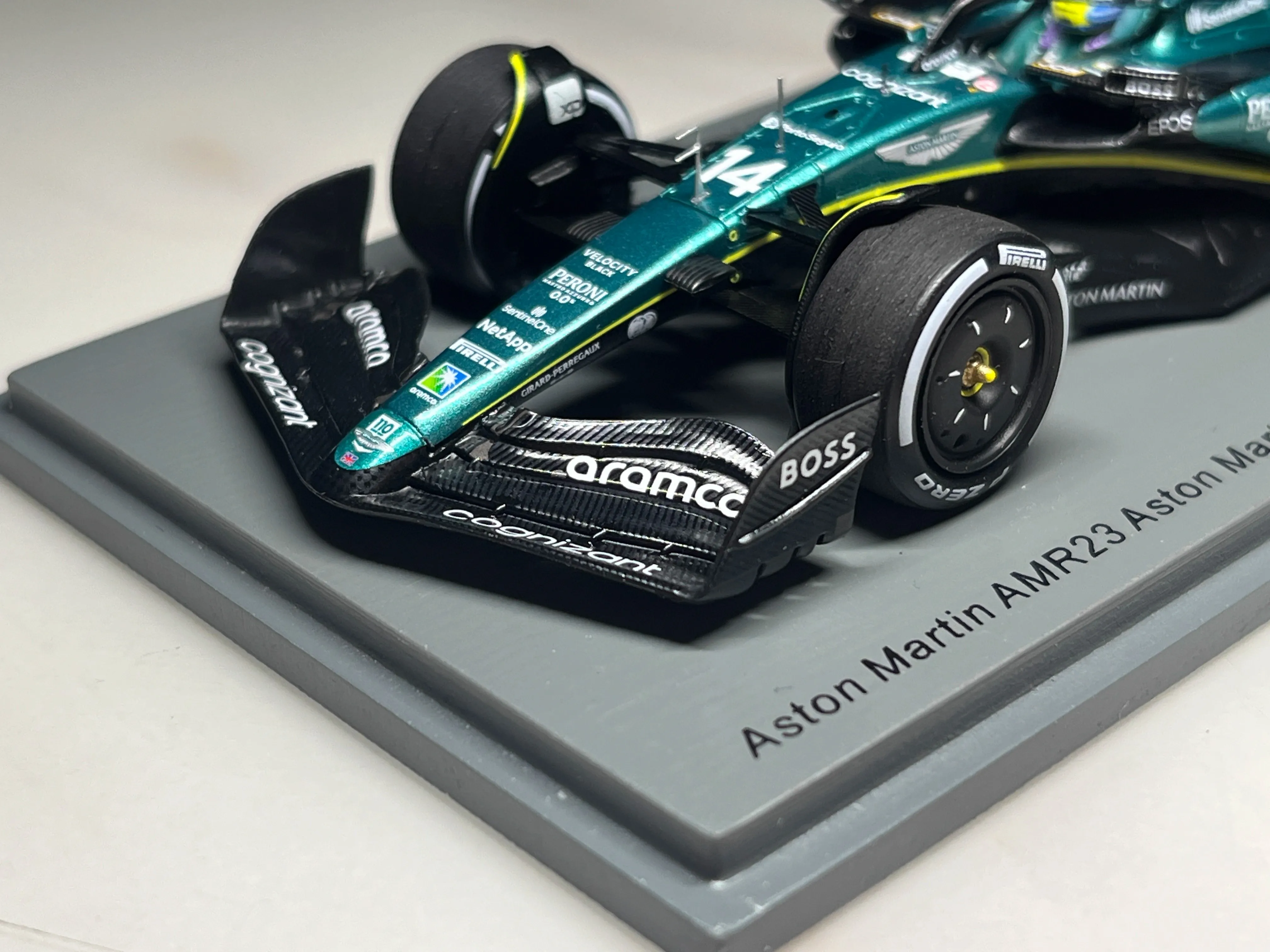 Spark 1:43 1:18 2023 Fernando Alonso F1 Car Model Bahrain Podium Aston Martin AMR23 Cars Collectible Children Toys Birthday Gift