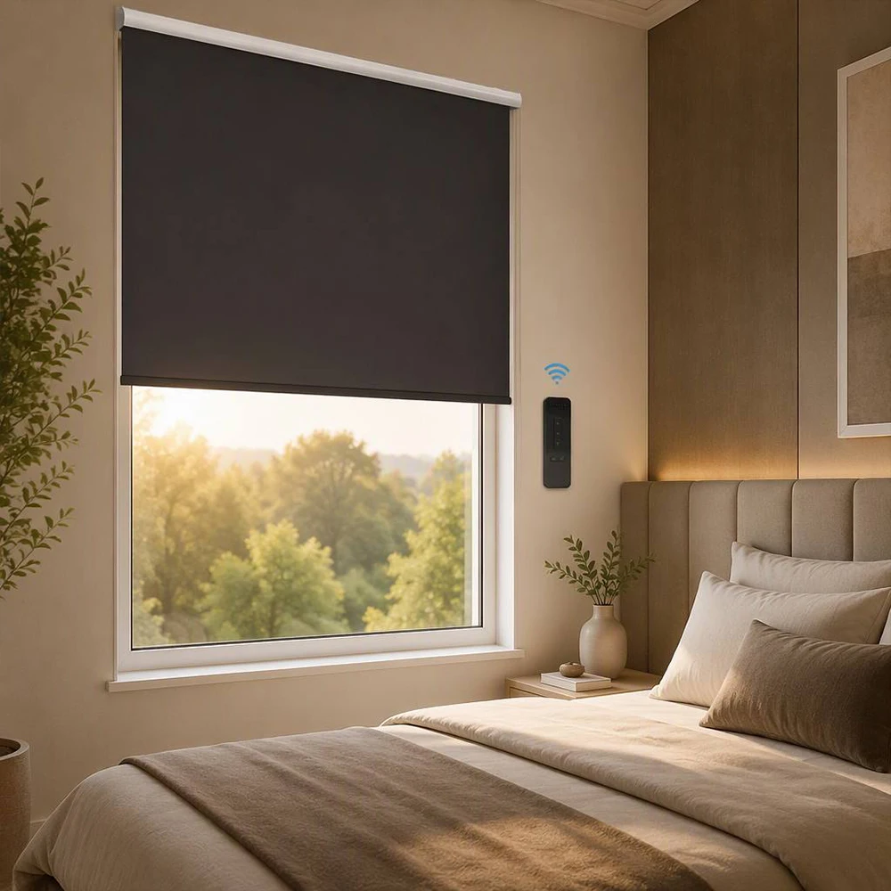 Total Blackout Roller Blinds. 100% light block for day sleepers. Thermal fabric saves energy. UV protection. Custom sizes. Shop