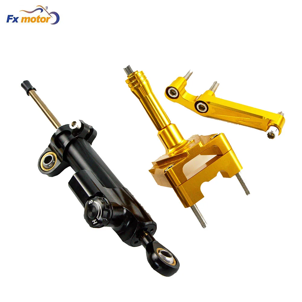 

Hot Motorcycle Adjustable Aluminum Steering Damper Stabilizer for Kawasaki Ninja 300 Ninja 250 2008-2017
