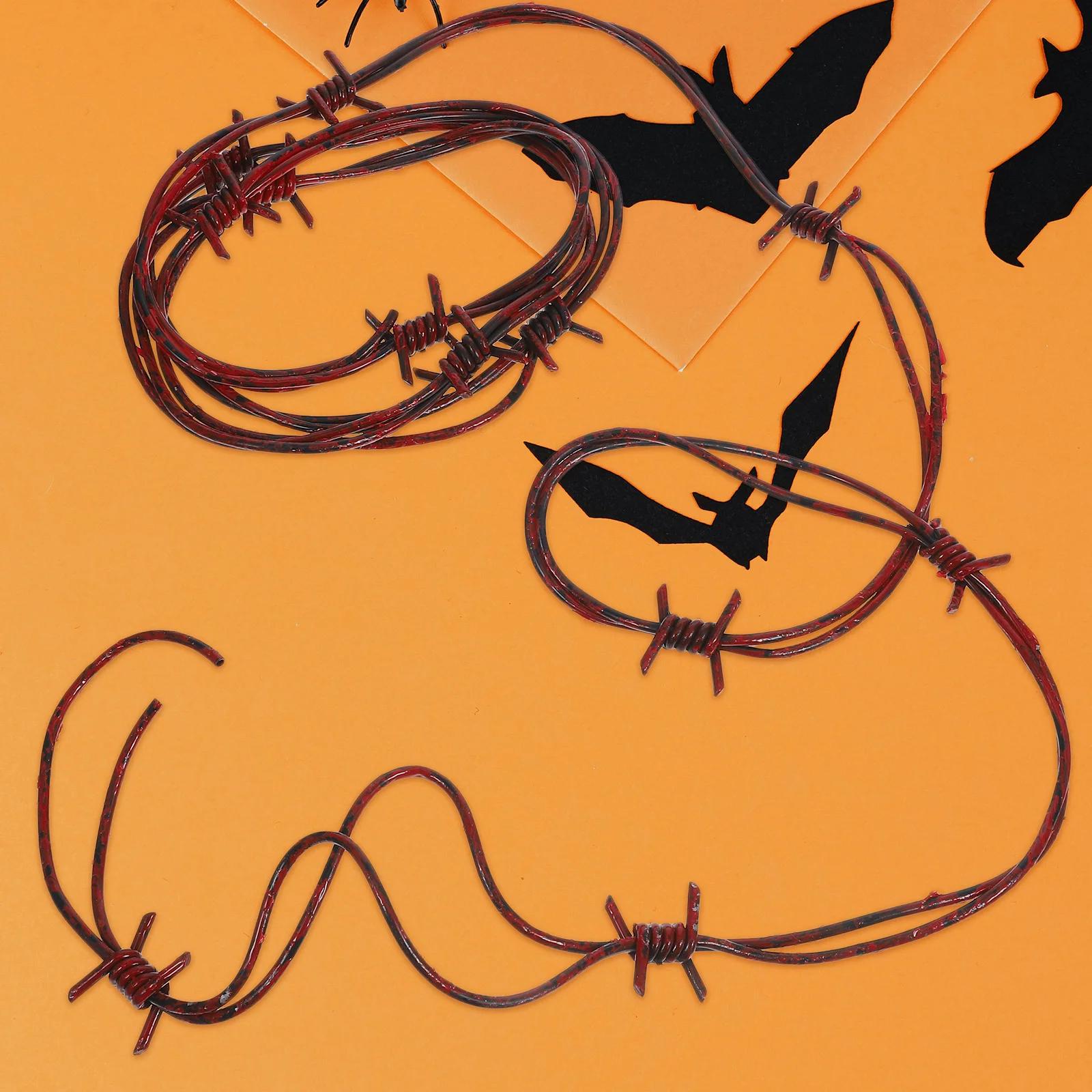 

Iron Wire Chain Props Halloween Horror Decorations For Party Haunted House Simulation Barbed Wires Ornament Funny Gag