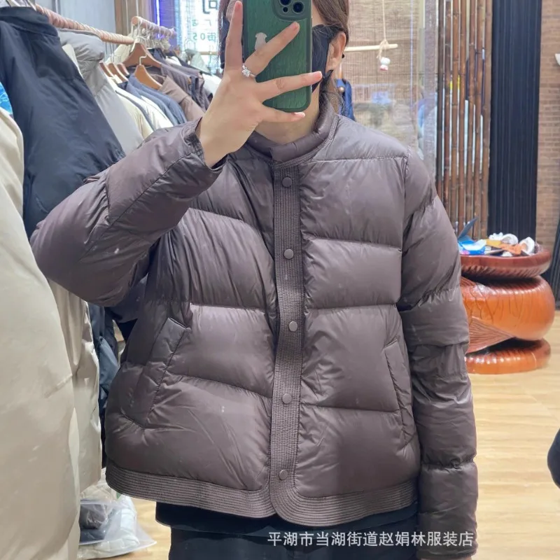 الشتاء اليابانية الجديدة الدافئة عكسها سترة منفوخة 90% بطة أسفل بلون أسفل سترة للنساء ملابس خارجية متعددة الاستخدامات #5