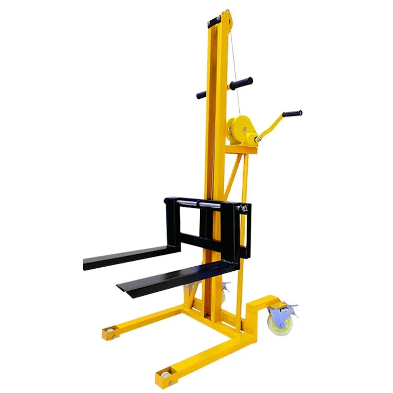 Lightweight   Loading Unloading Hand Trolley New Manual Small Hand Truck Hand Crank Lifting Mini Forklift Micro Car