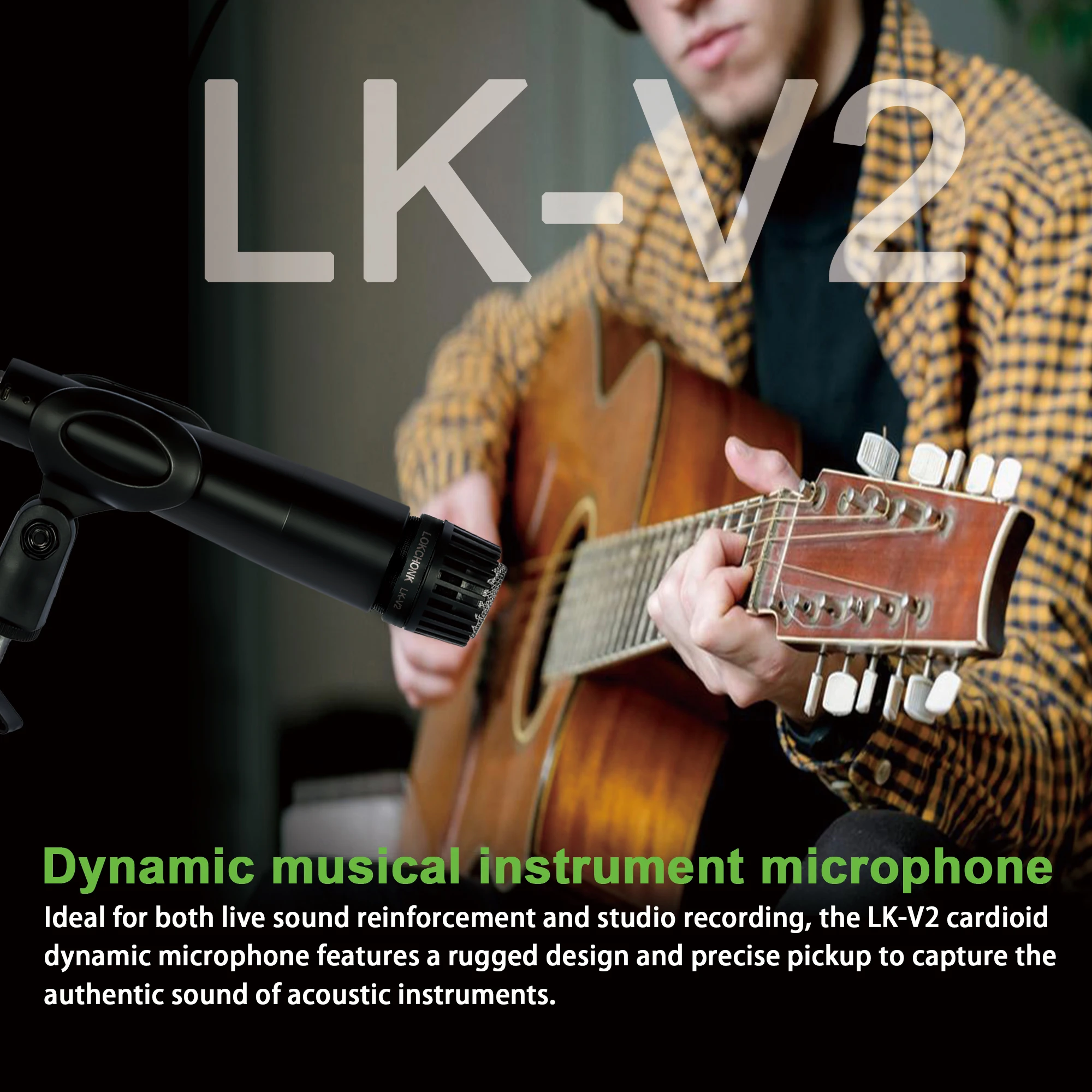 Lokchonk  Handheld Mic Vocal Cardioid Microphone For Livehouse,Karaoke ( LK-V2 )