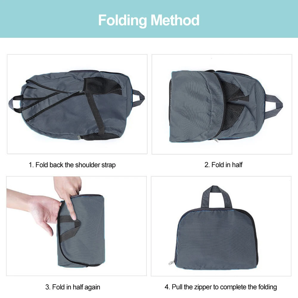 Zaino pieghevole borsa pieghevole da viaggio portatile da trekking borsa da esterno ultraleggera ad alta capacità da uomo impermeabile Daypack Walls Series