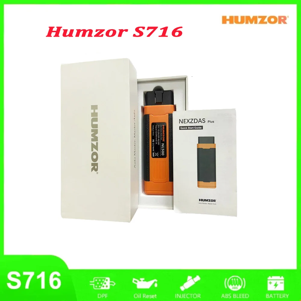 Humzor S716 Diagnostic Scanner Obd2 Software Quickly Reading /Clearing Codes Diagnostic Tools Reset Service Pk Humzor Nl500