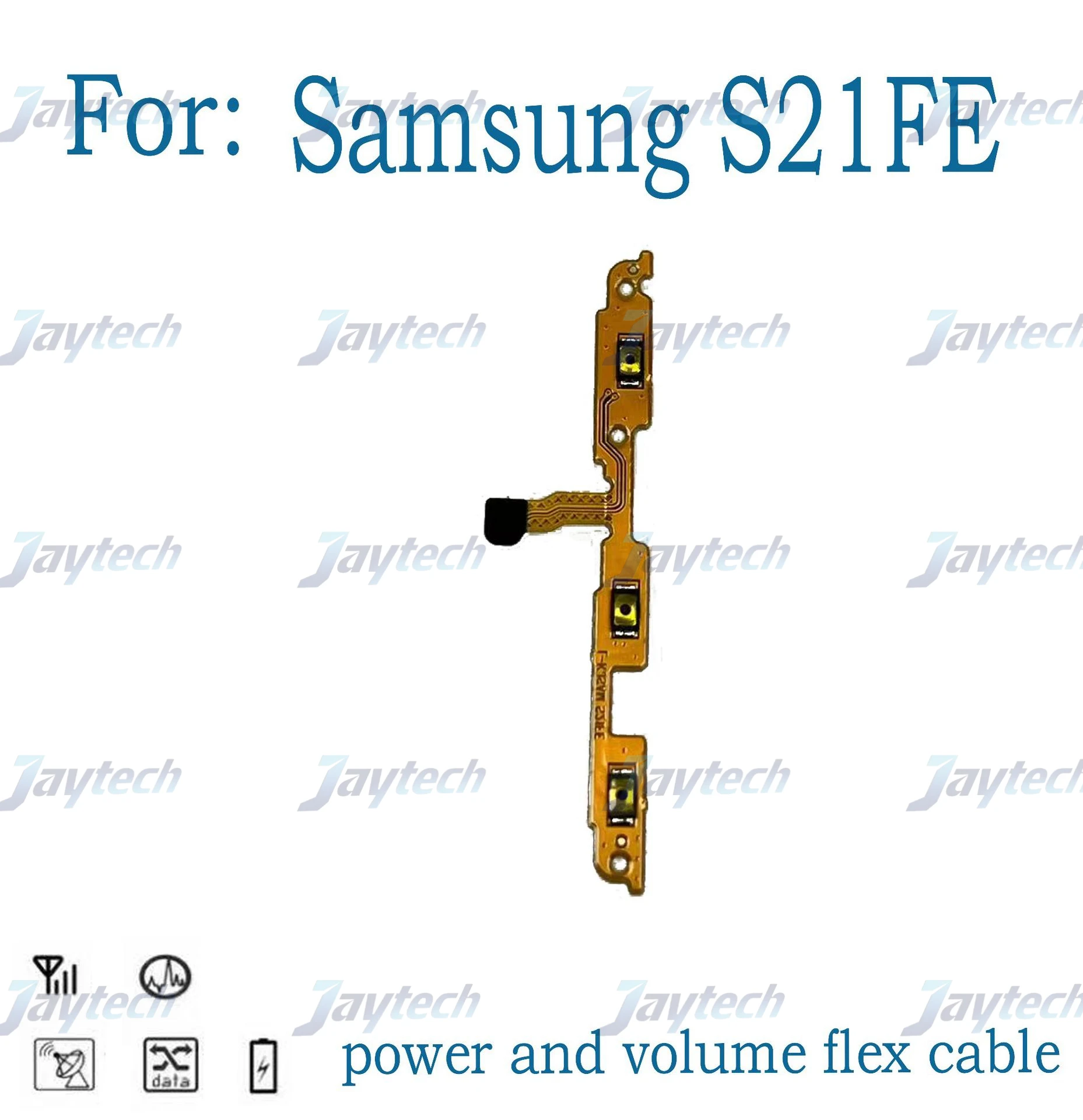 삼성 S21 FE용 USB 고속 충전기 메인 마더보드 전원 스위치 온/오프 버튼 볼륨 키 버튼 플렉스 케이블 세트