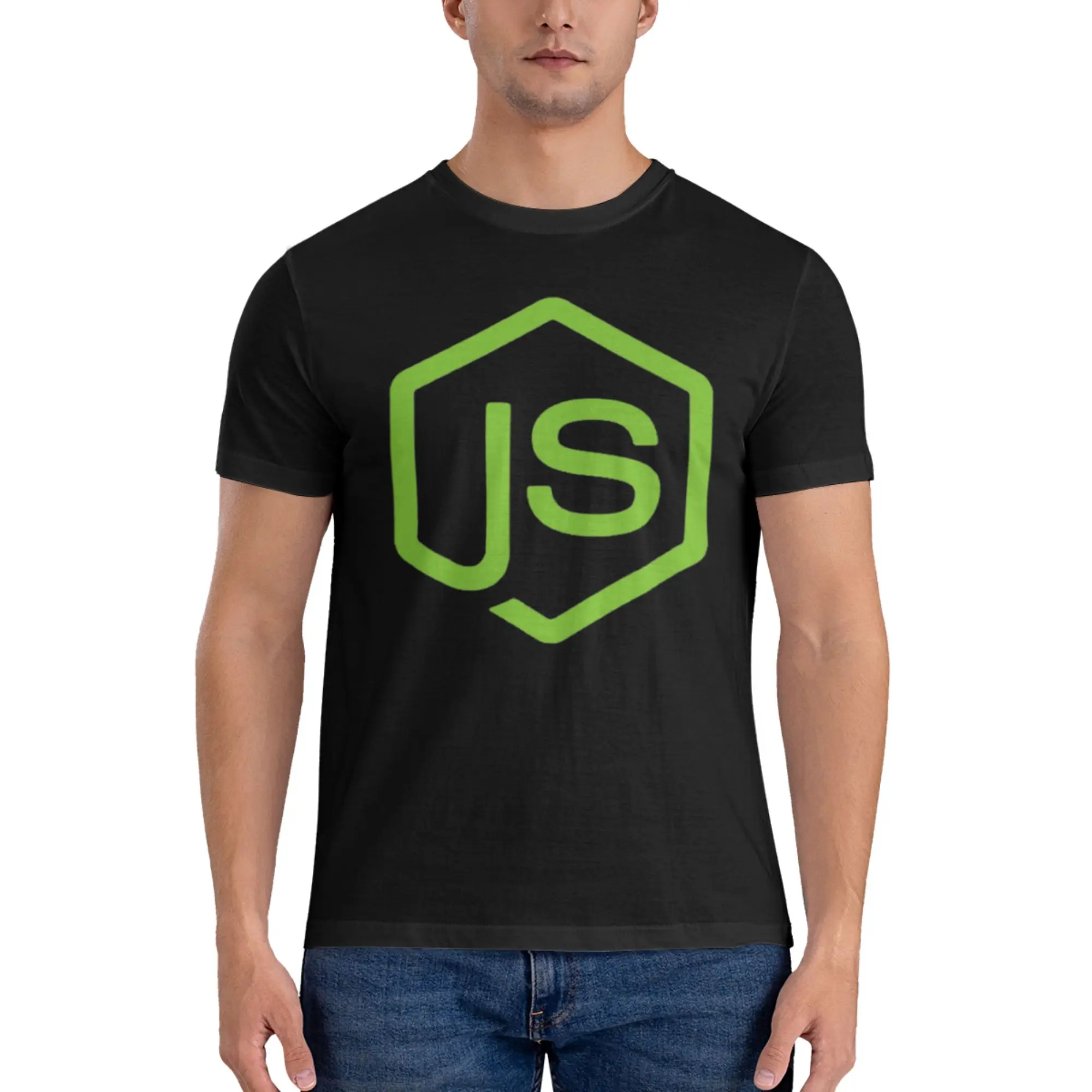 

Nodejs Javascript Programmer T-Shirt for Men Cotton T Shirts Men's Tees Short O-Neck Summer Clothes Tops S-6XL