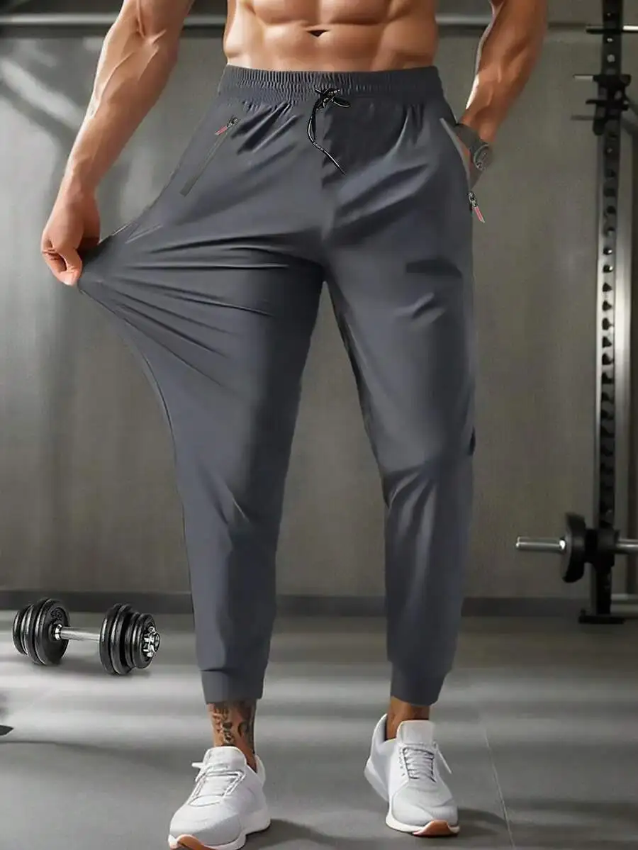 Mens Lightweight Breathable Quick-Dry Sports Joggers Casual Outdoor Trousers Summer