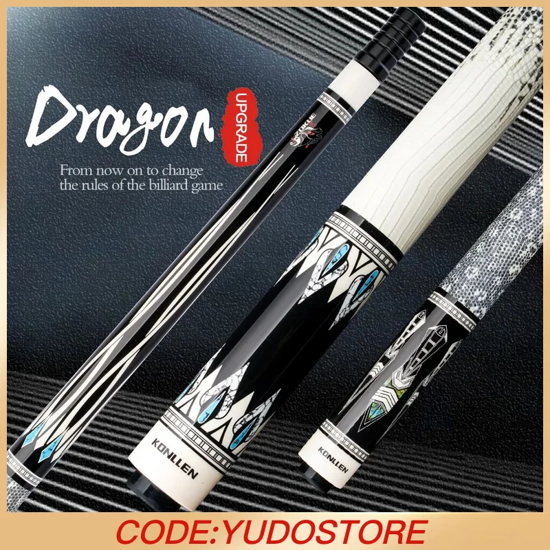 

KONLLEN Pool Cue with Leather Wrap Handle Stick and Maple Shaft 3/8x8 Pin Joint 10.5mm/11.5mm/12.5mm Kit for Billiard Cue Stick