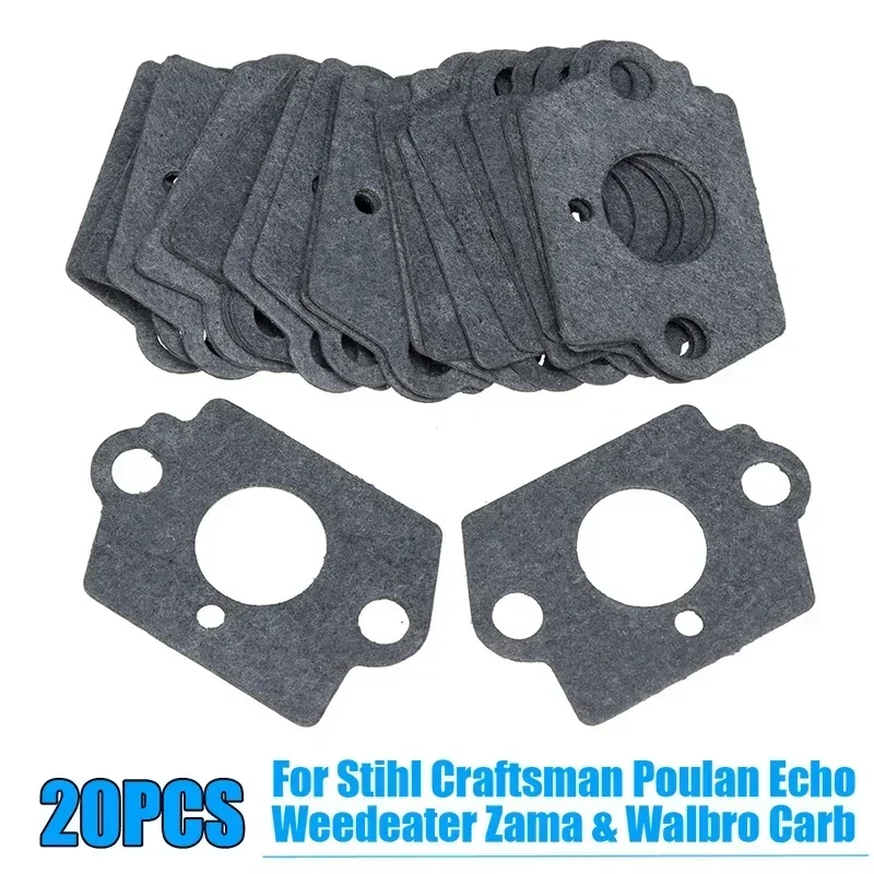 20x Carburetor Rebuild Gasket For Stihl Craftsman Poulan Zama Walbro Repair NEW