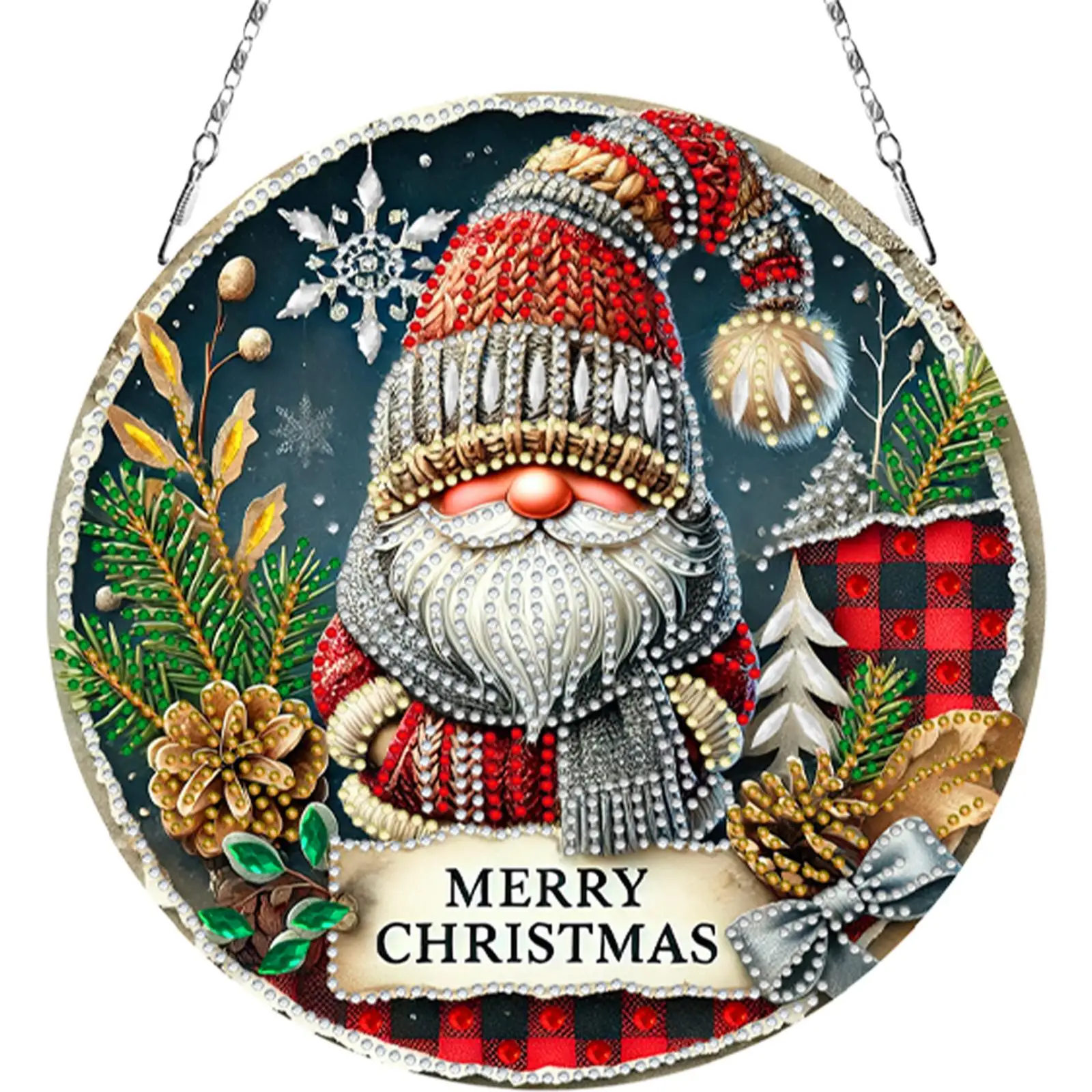 

Christmas Dwarf 2D Flat DIY Diamond Art Pendant Hanging Gem Art Paintings Charm