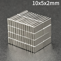 20/50/100Pcs 10x5x2 Neodymium Magnet 10mm X 5mm X 2mm N35 NdFeB Block Super Powerful Strong Permanent Magnetic Imanes 10*5*2