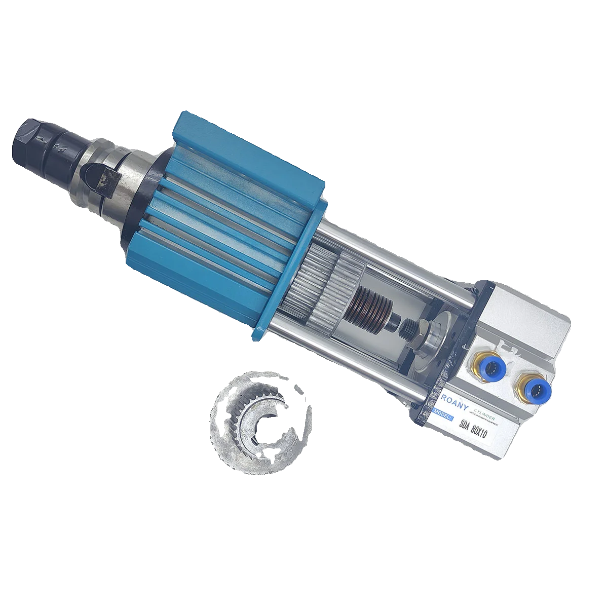 BT30 Non-powered Spindle, Cylinder Pneumatic Semi-automatic Tool Changer Spindle Is Suitable for Engraving, Drilling, Milling