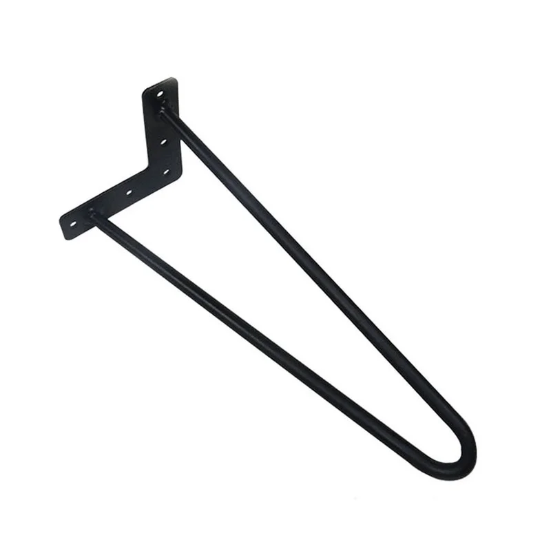 4 pièces épingle à cheveux en métal en forme de U, support de pieds de table de bureau 4-10 pouces, pieds de support de meubles en fer massif, canapé, chaises d'armoire, matériel de bricolage