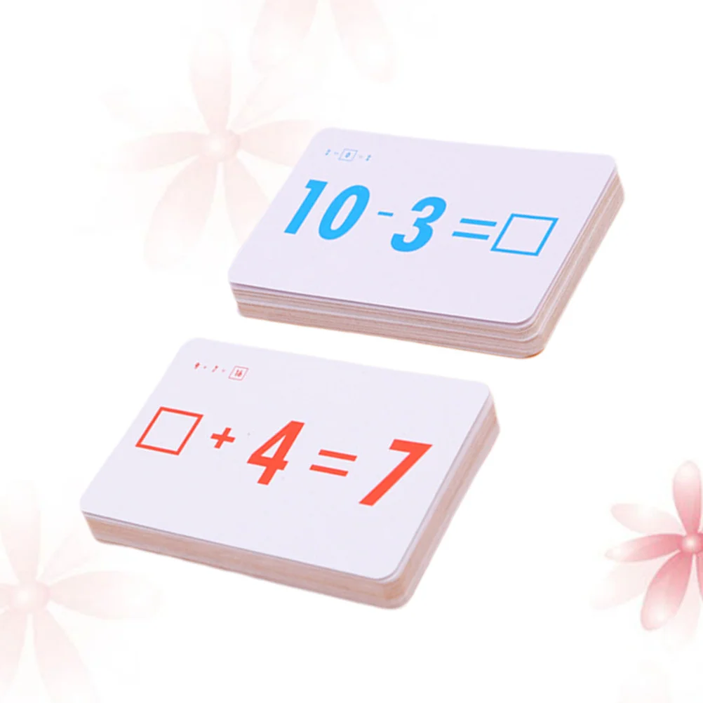 54개 스페인어 수학 플래시 카드 27개 덧셈 27개 뺄셈 숫자 학습 도구 교육용 게임 어린이 조기 학습 퍼즐