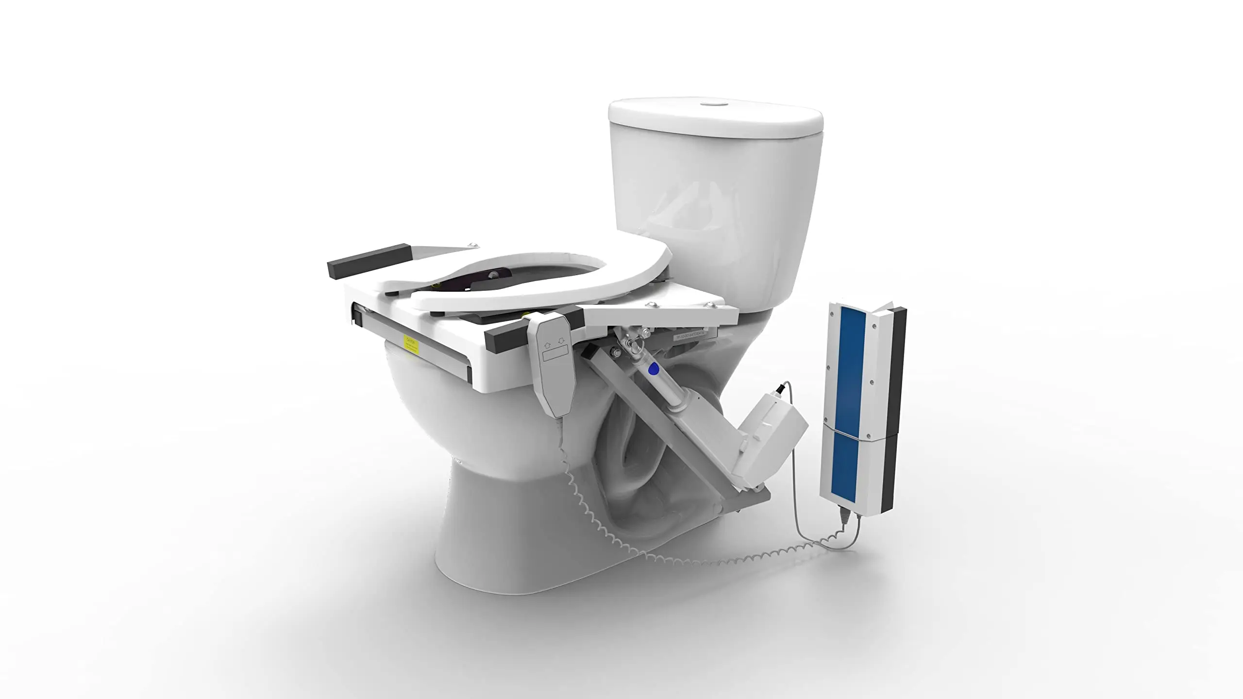 EZ-ACCESS TILT Toilet Incline Lift, Battery Powered (Battery Included), Elongated Seat