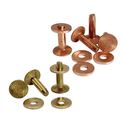 Copper Brass Hose Saddlers Rivets With Washers