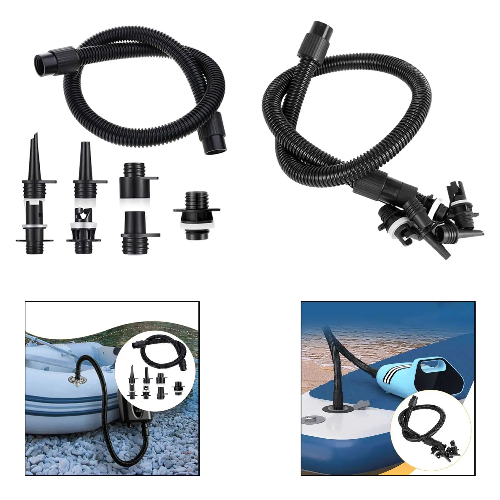 Electric Air Pump Hose Adapter Kit Portable Connector Inflatable Paddle Board Accessories Easy Install Replacement for Outdoor