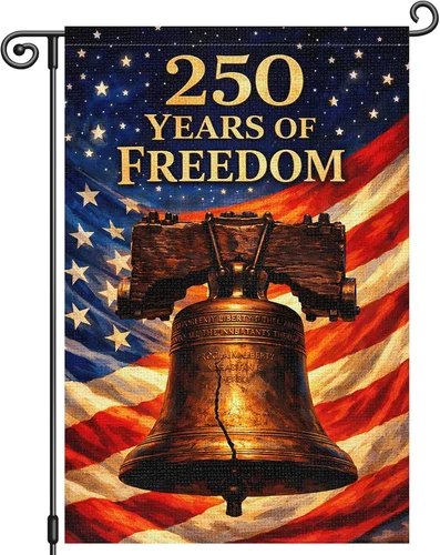 250 Years of Freedom Garden Flag 12X18 Inch Double Sided 250Th Anniversary Liber RRI
