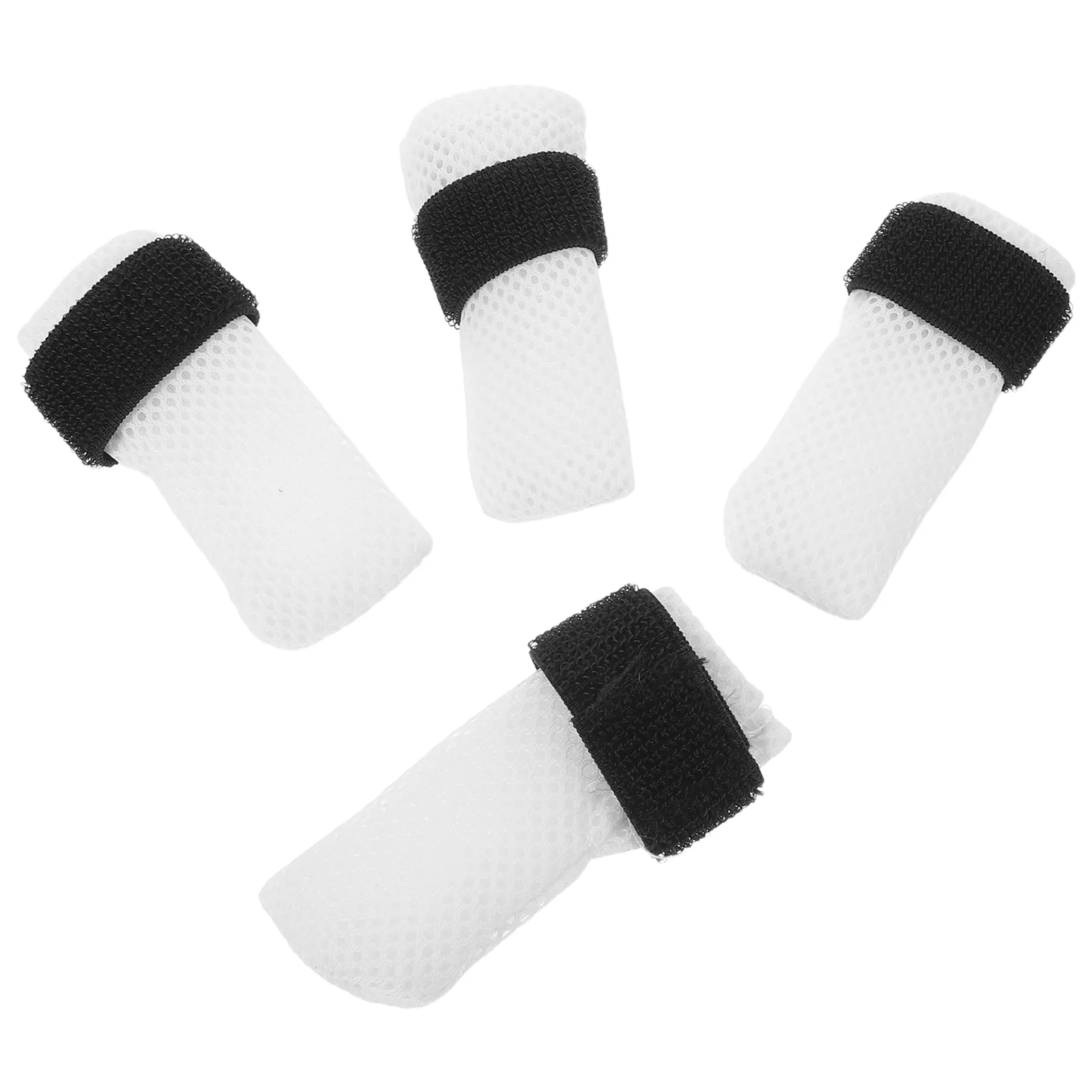 

4pcs Anti-Scratch Cat Boots Adjustable Polyester Foot Covers For Bathing Grooming Medication Cat Paw Protector - Pet Supplies
