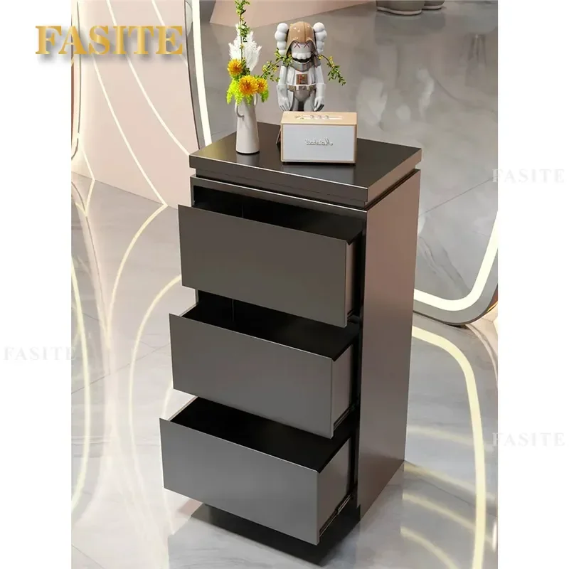 For Hair Stainless Steel Multi Layer Storage Cabinet With Drawer Barber Shop Tool Organizer Durable Space Saving