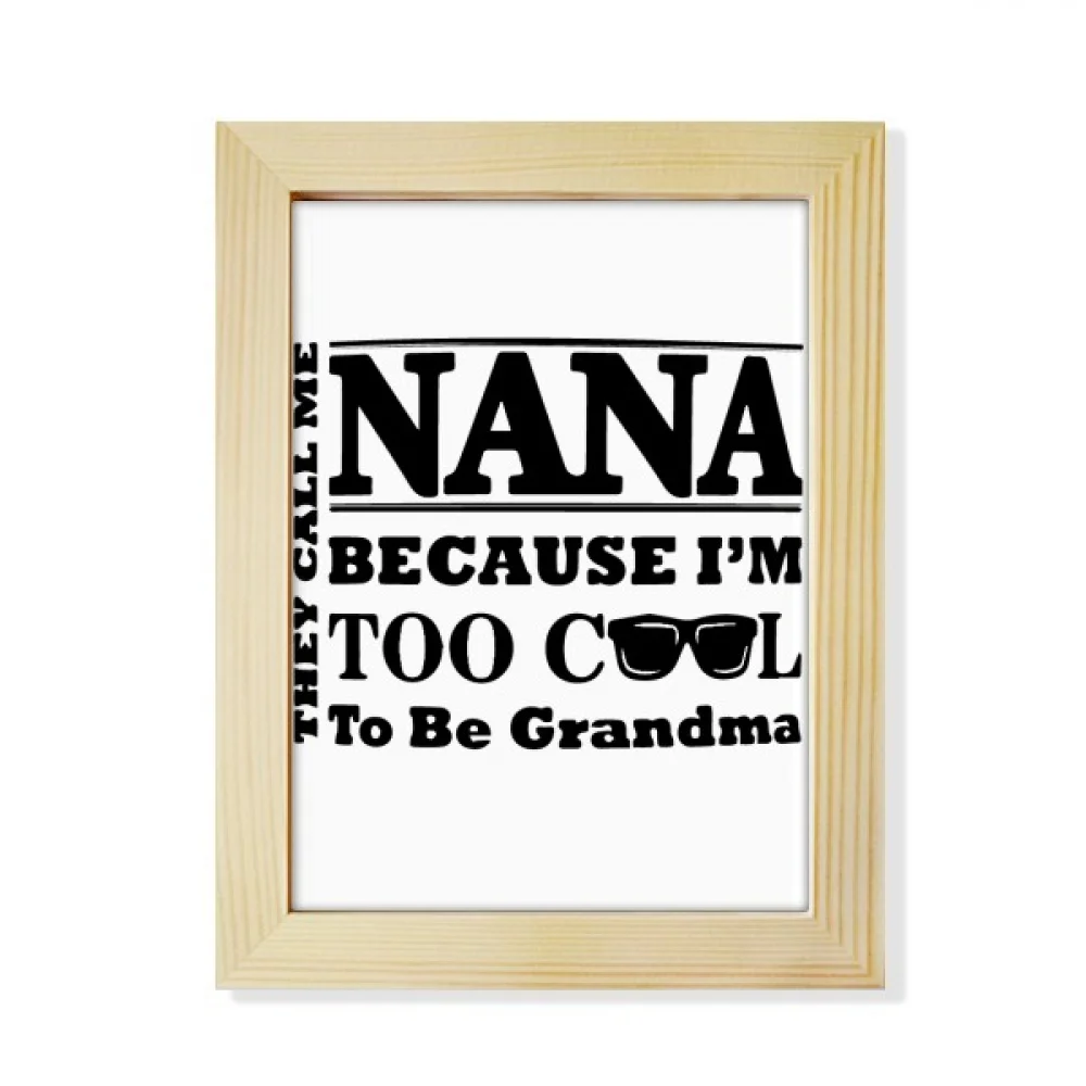 Cartoon Grandma Letters Present Best Wishes Desktop Adorn Photo Frame Display Art Painting Wooden