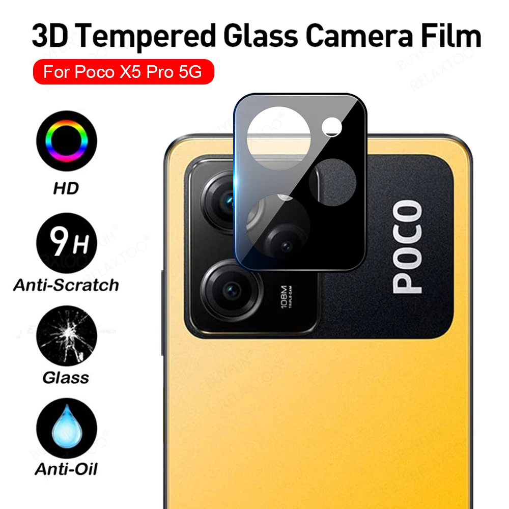 For Xiaomi Poco X5 Pro 5G Camera Screen Protector On Little Poko X5pro X5 X 5 Pro Rear 3D Tempered Glass Lens Cover Pocox5pro 5G