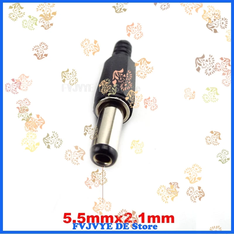 9mm 14mm DC Male Power Supply Jack Wire Charging Adapter Plug Electrical Connector 5.5mmx2.5mm Socket For DIY Projects D5