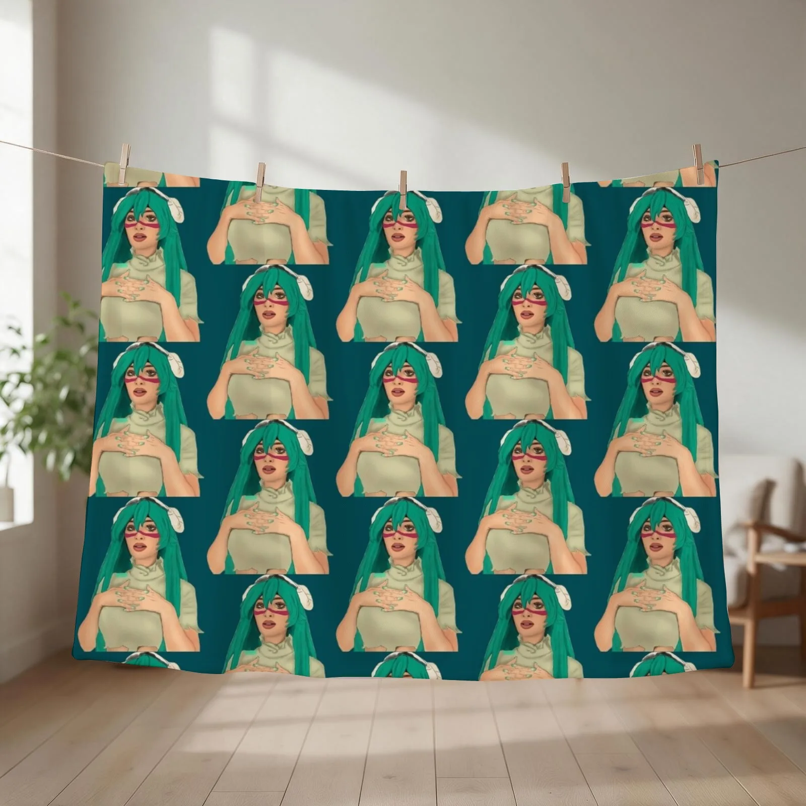 sssniperwolf Throw Blanket couch cozy soft plush fuzzy picnic outdoor blanket