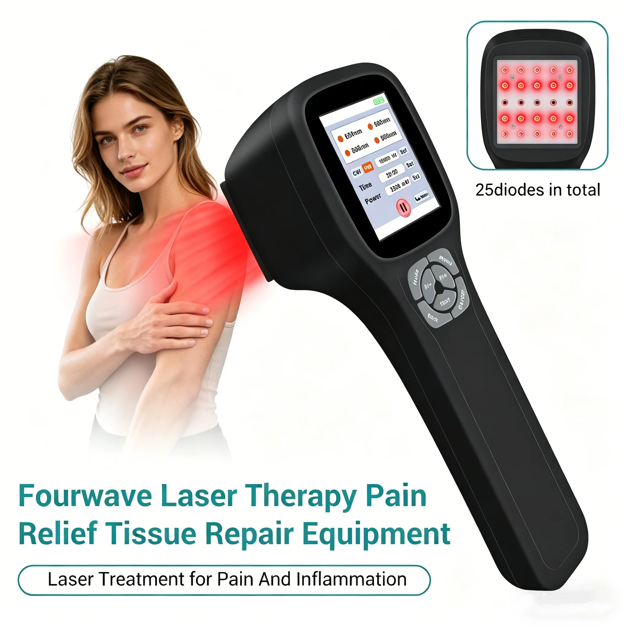 

2026 ZJZK LLLT MLS Low Level Light Class 4 Cold Laser Veterinary Therapy Horse Device for Equine Care Pain Relief Wound Healing