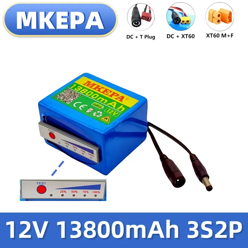 New Portable 12V 13800mAh Battery Rechargeable Lithium lpega Ion Battery Pack big Capacity DC 12.6v 13.8Ah CCTV Cam Monitor