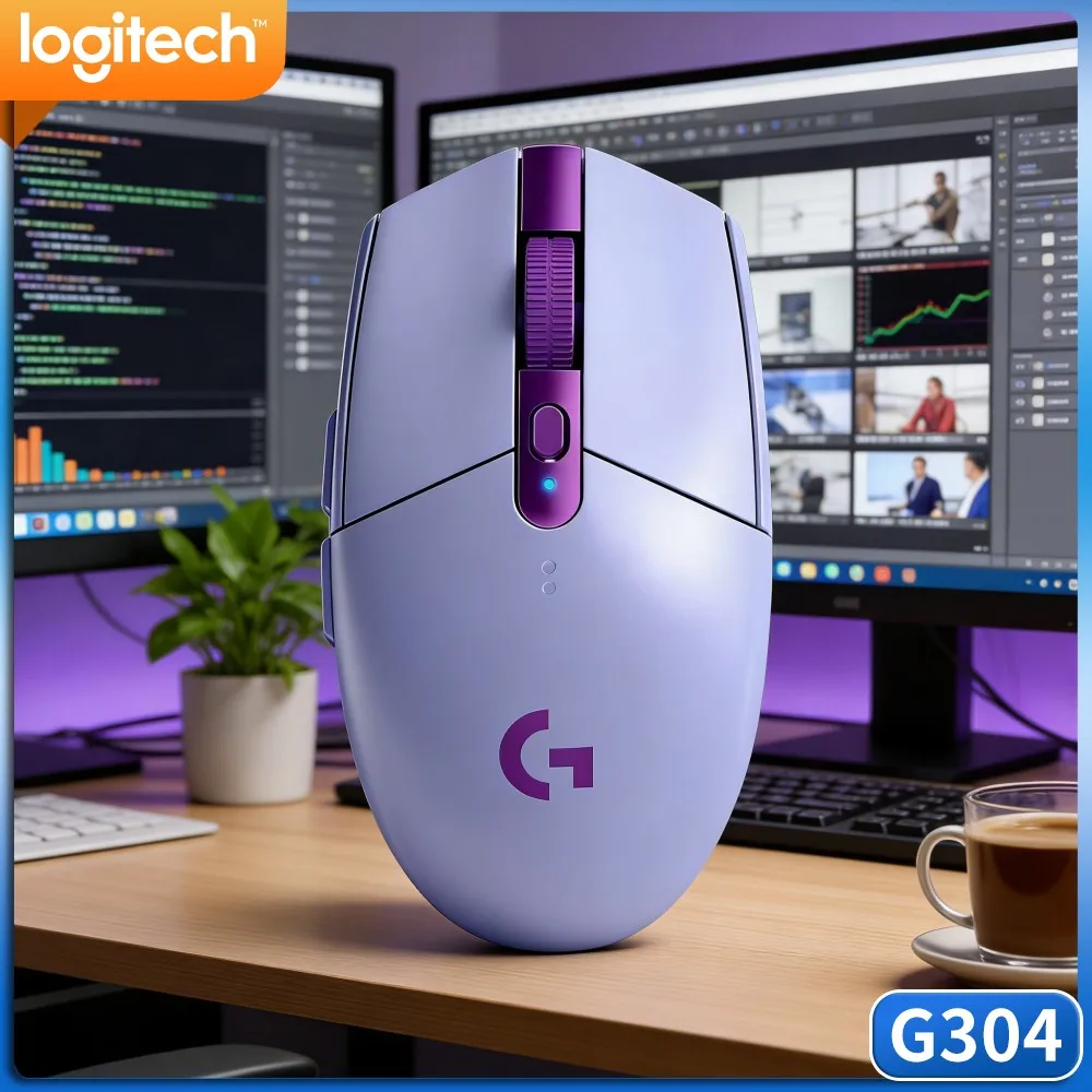 Logitech G304 LIGHTSPEED Gaming Mouse,Stable Wireless Connection Durable Clicks For Remote Worker Student Desktop Notebook Use