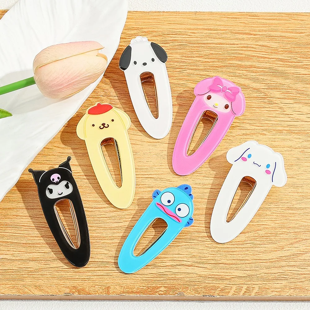 

6PCS Sanrio cartoon-shaped hairpins, multi-functional hair accessories and hairpins, suitable for decorating hair accessories