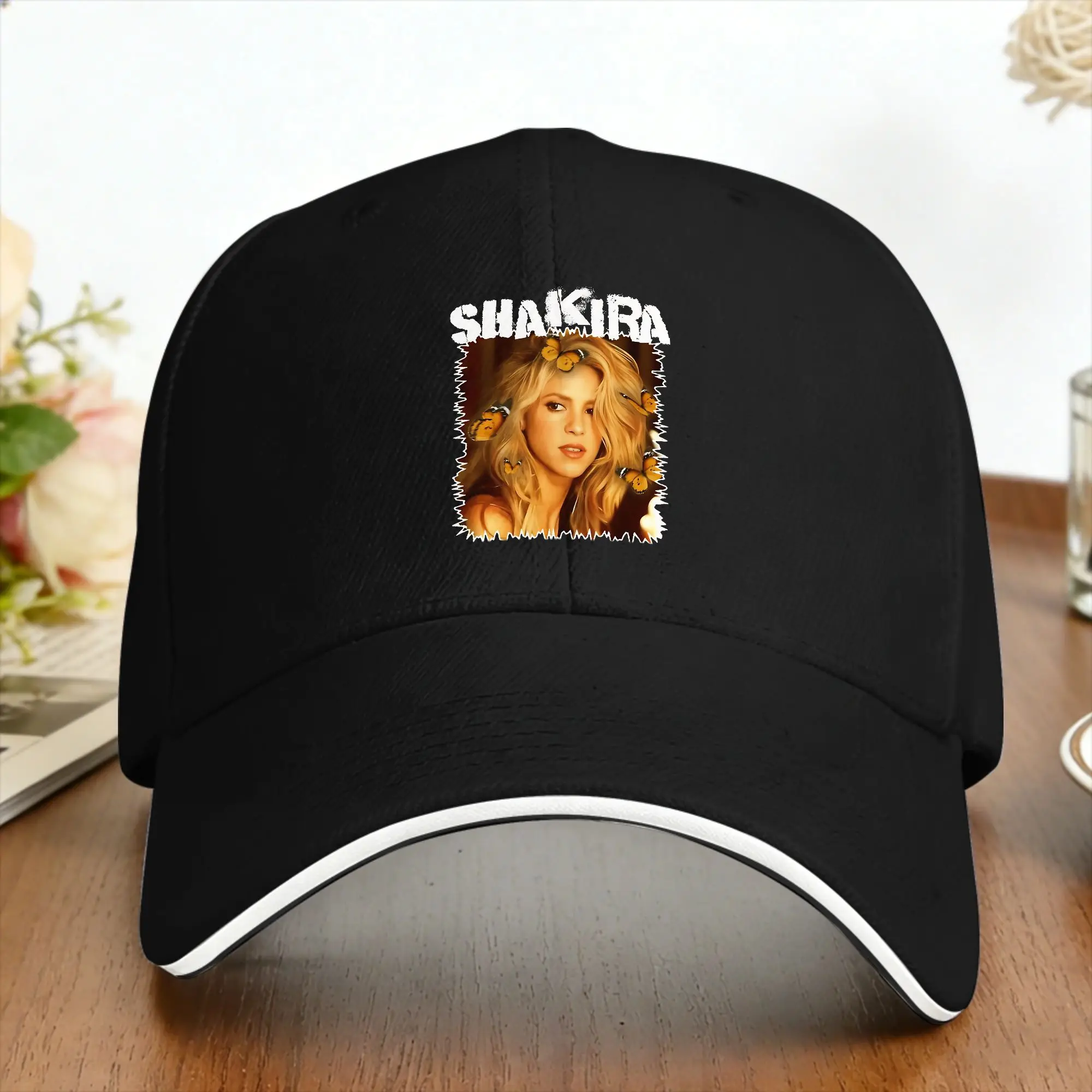 Grunge Framed Shakira Baseball Cap  Women Design Trucker Hat Breathable Hunting Camping Snapback Cap Birthday Gift